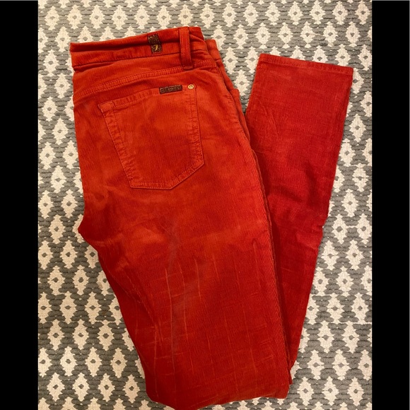 7 For All Mankind Pants - 7 For All Mankind Orange Cords - Size 29